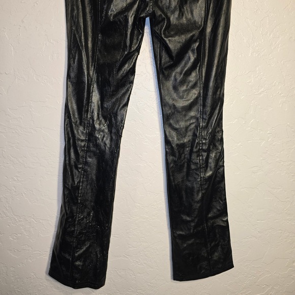 Lip Service 32x32 Faux Leather Pants Medium YKK Zipper Buckle GOTH Damage - Picture 8 of 16